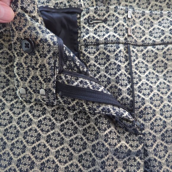 Ann Taylor Womens Metallic Brocade Patterned Slim Ankle Pants Size 8 - Picture 5 of 15